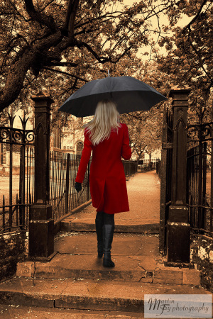 Girl with brolly